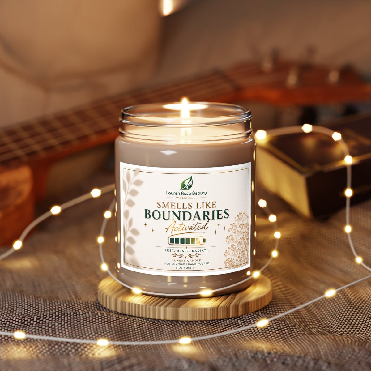 Scented Soy Candles with White Lid, 9oz