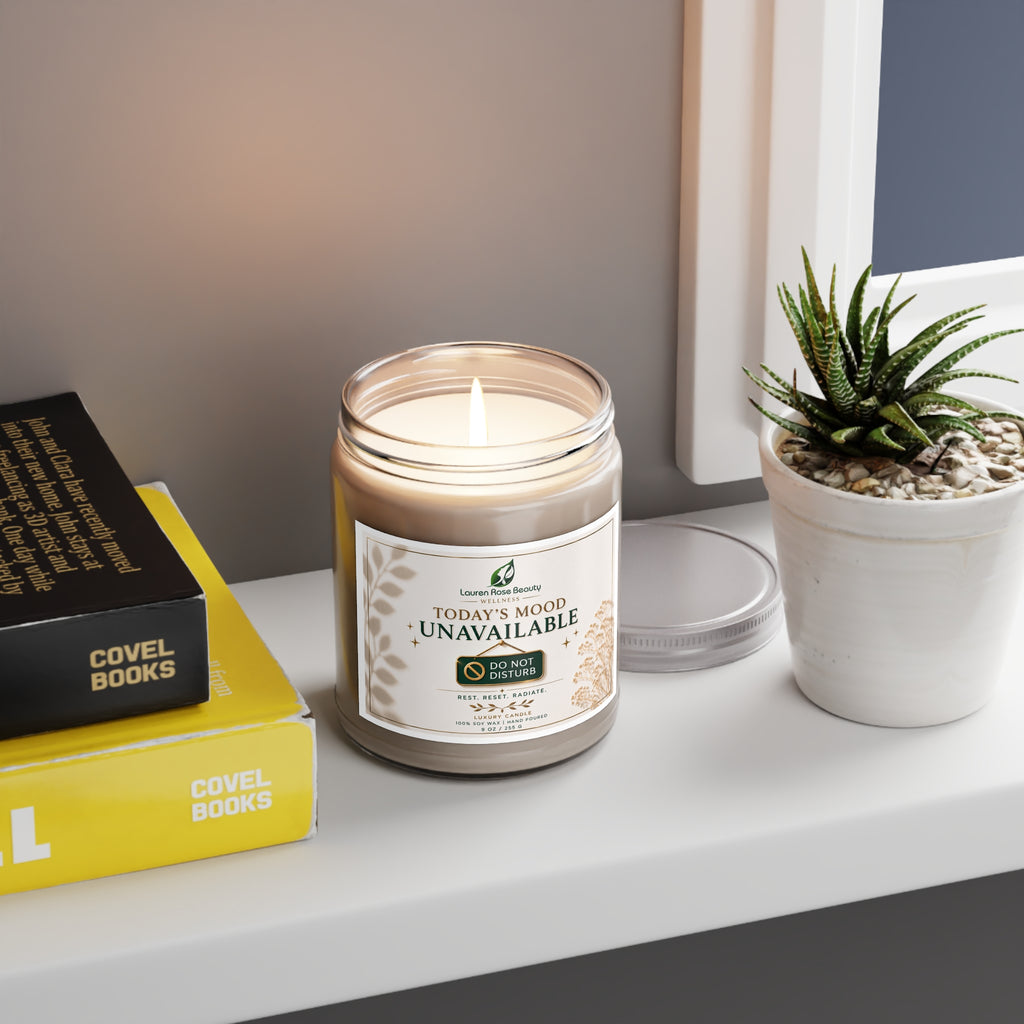 Do Not Disturb Soy Candle — “Today’s Mood: Unavailable” (9 oz)
