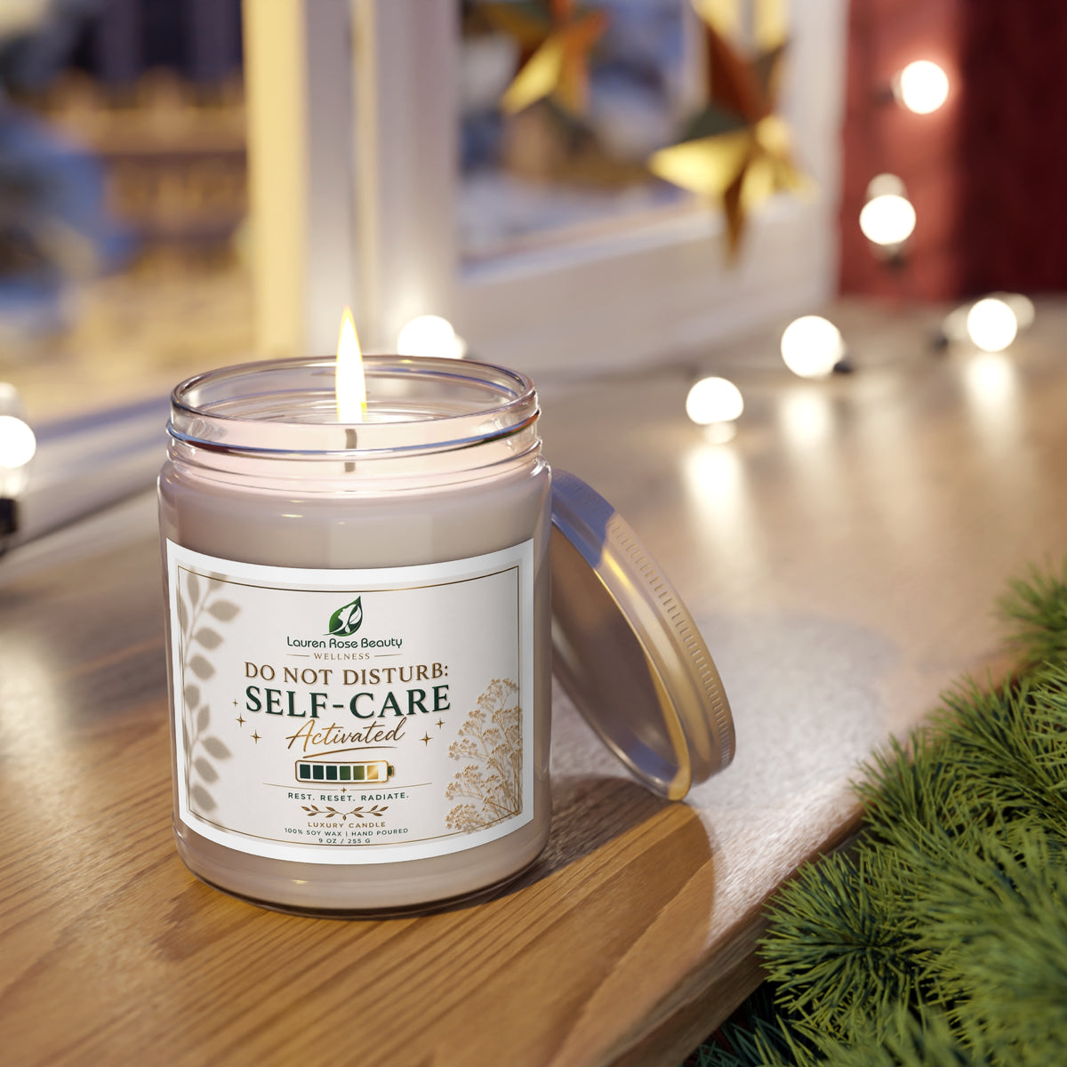 Self-Care Activated Scented Soy Candle — 9oz Jar (Do Not Disturb)