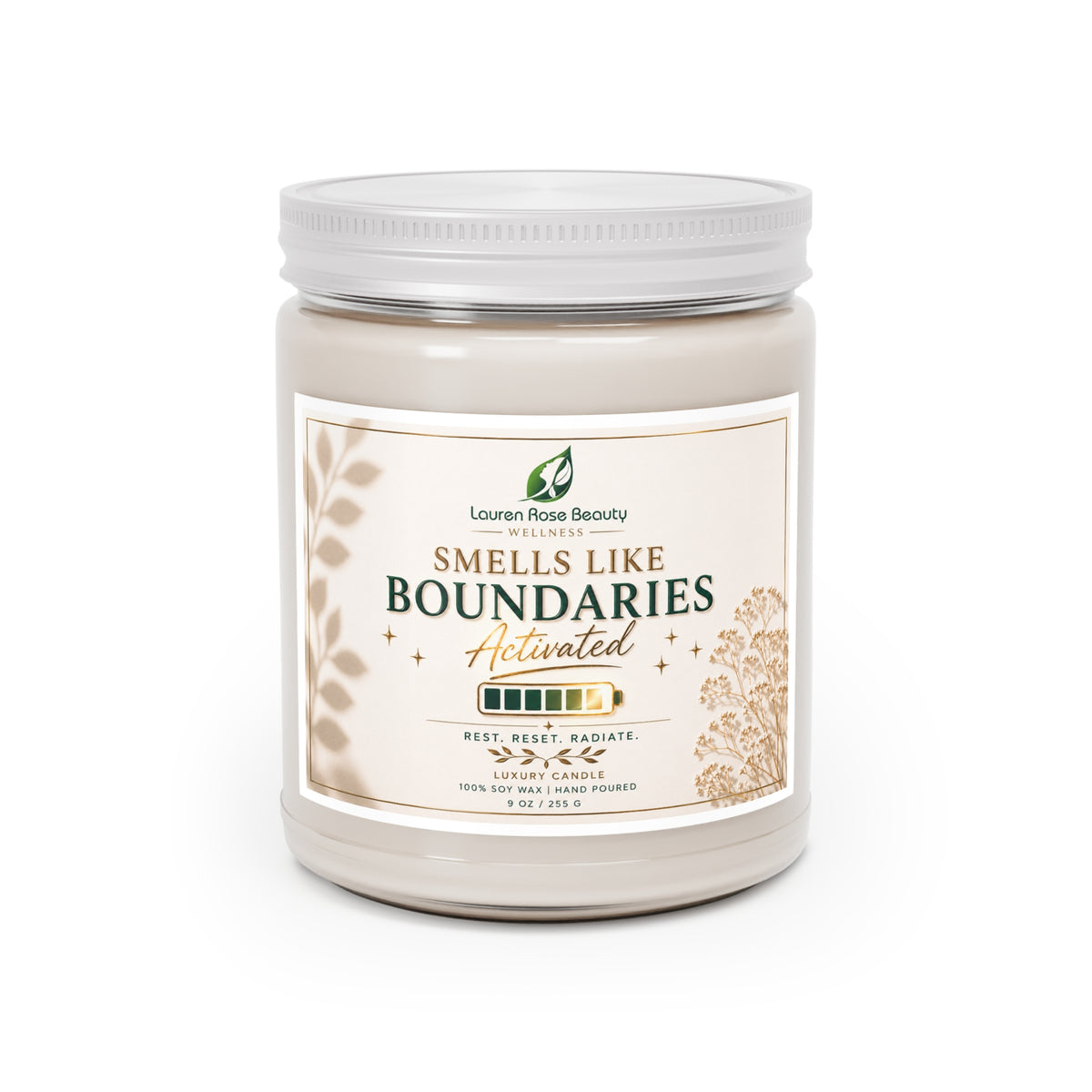 Scented Soy Candles with White Lid, 9oz