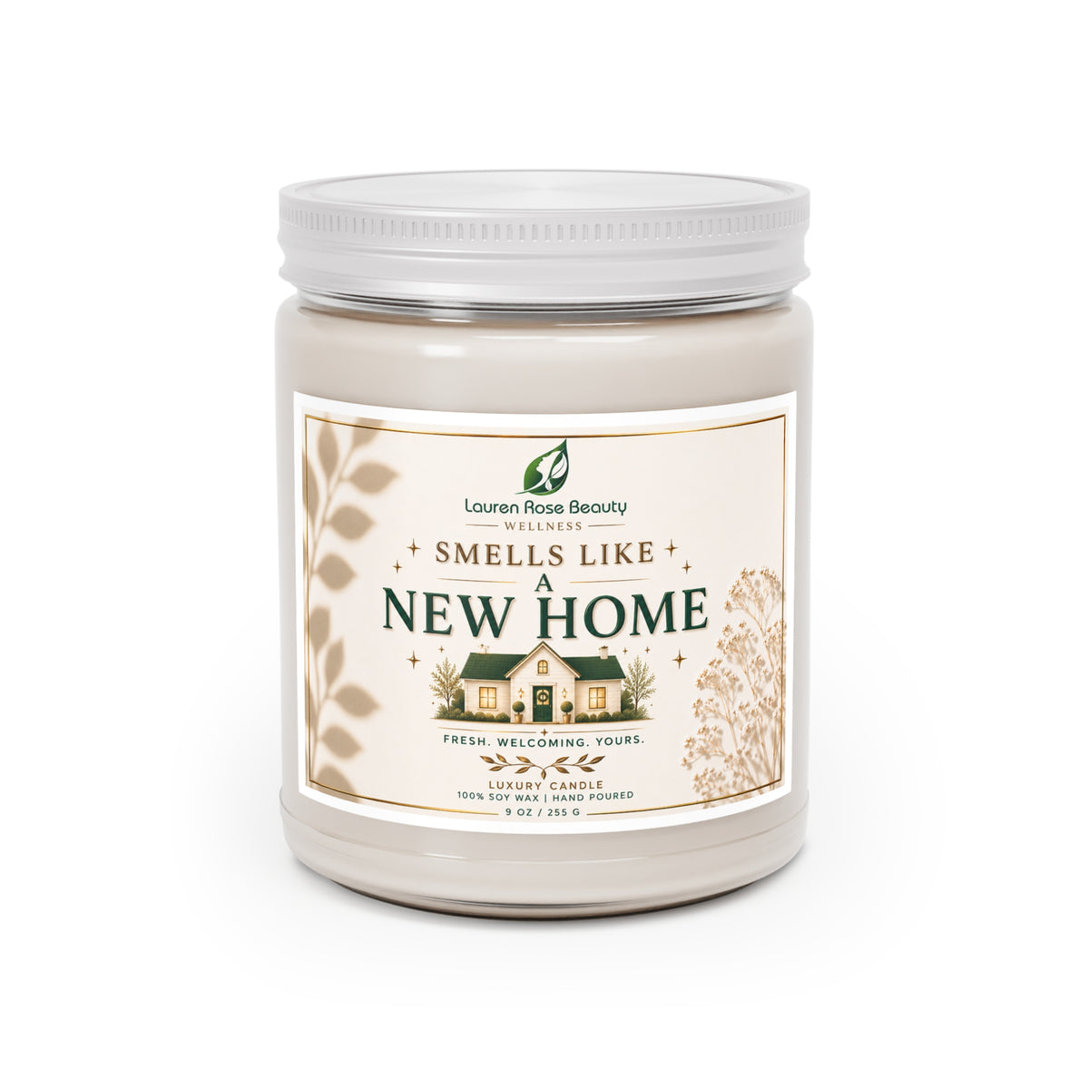 New Home Scented Soy Candle – 9oz "Smells Like New Home" Gift Jar