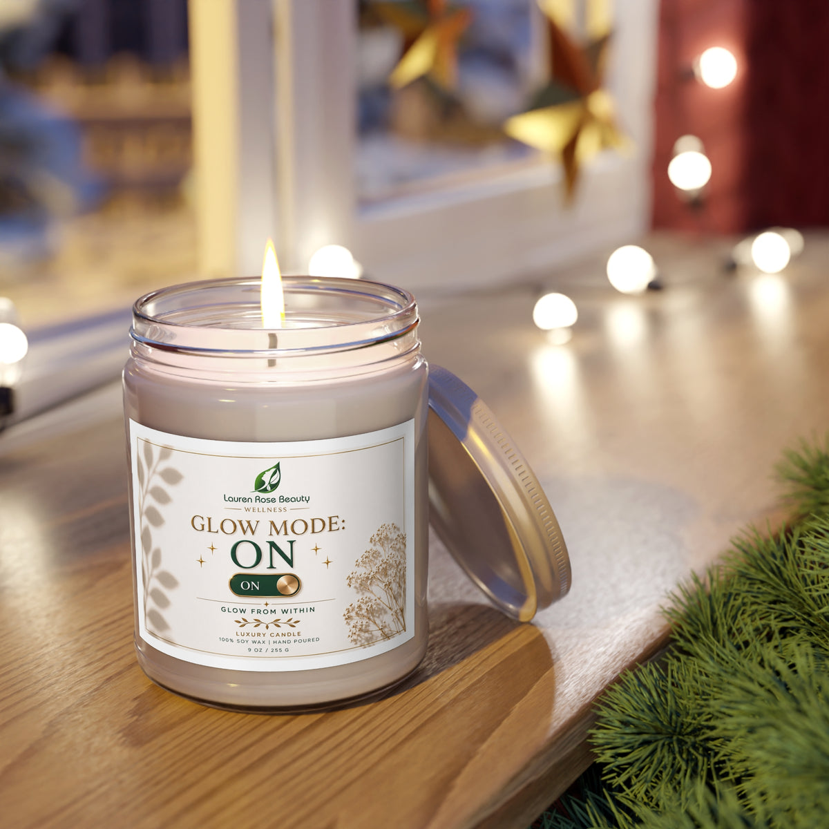 Glow Mode On — 9oz Soy Scented Candle (White Lid)