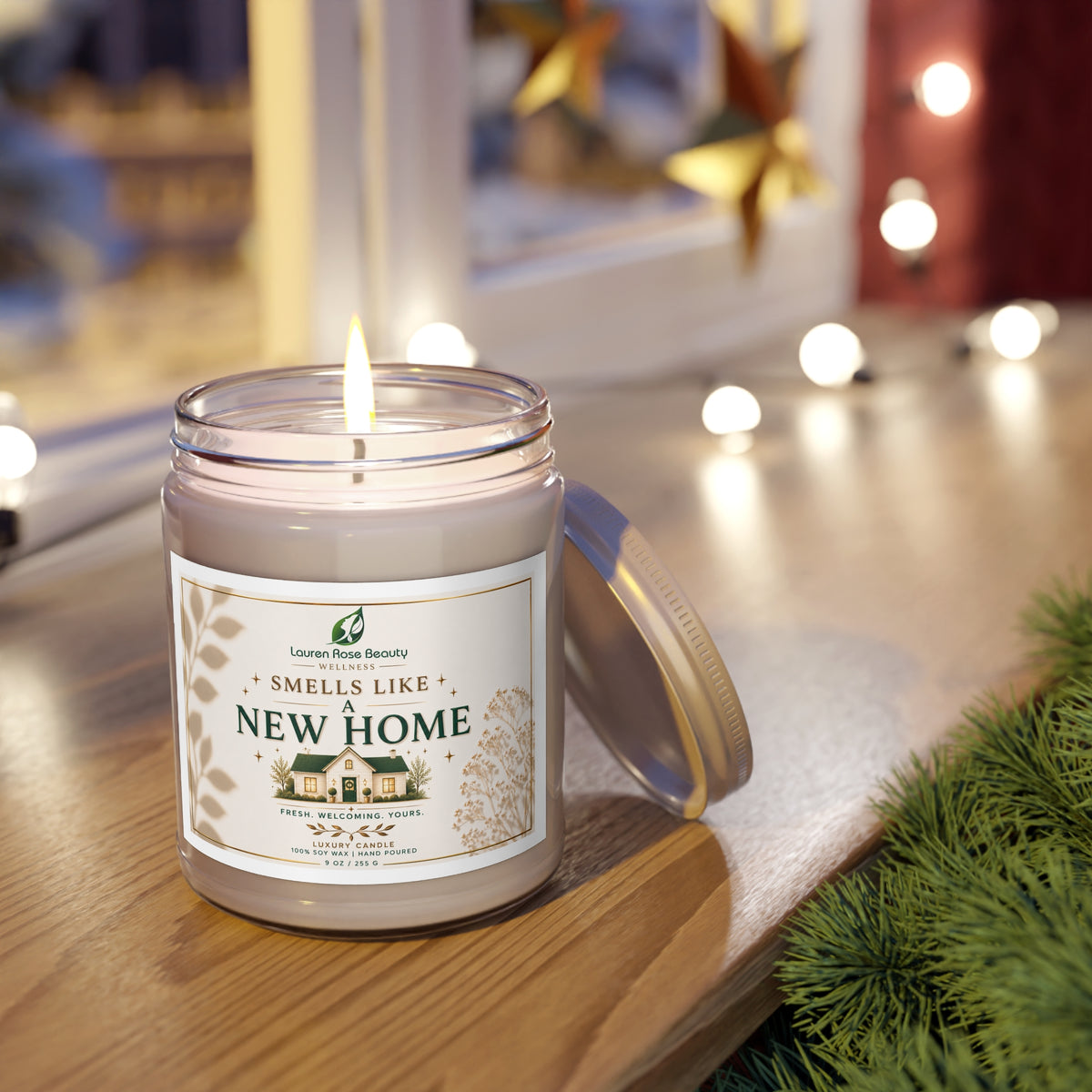 New Home Scented Soy Candle – 9oz "Smells Like New Home" Gift Jar