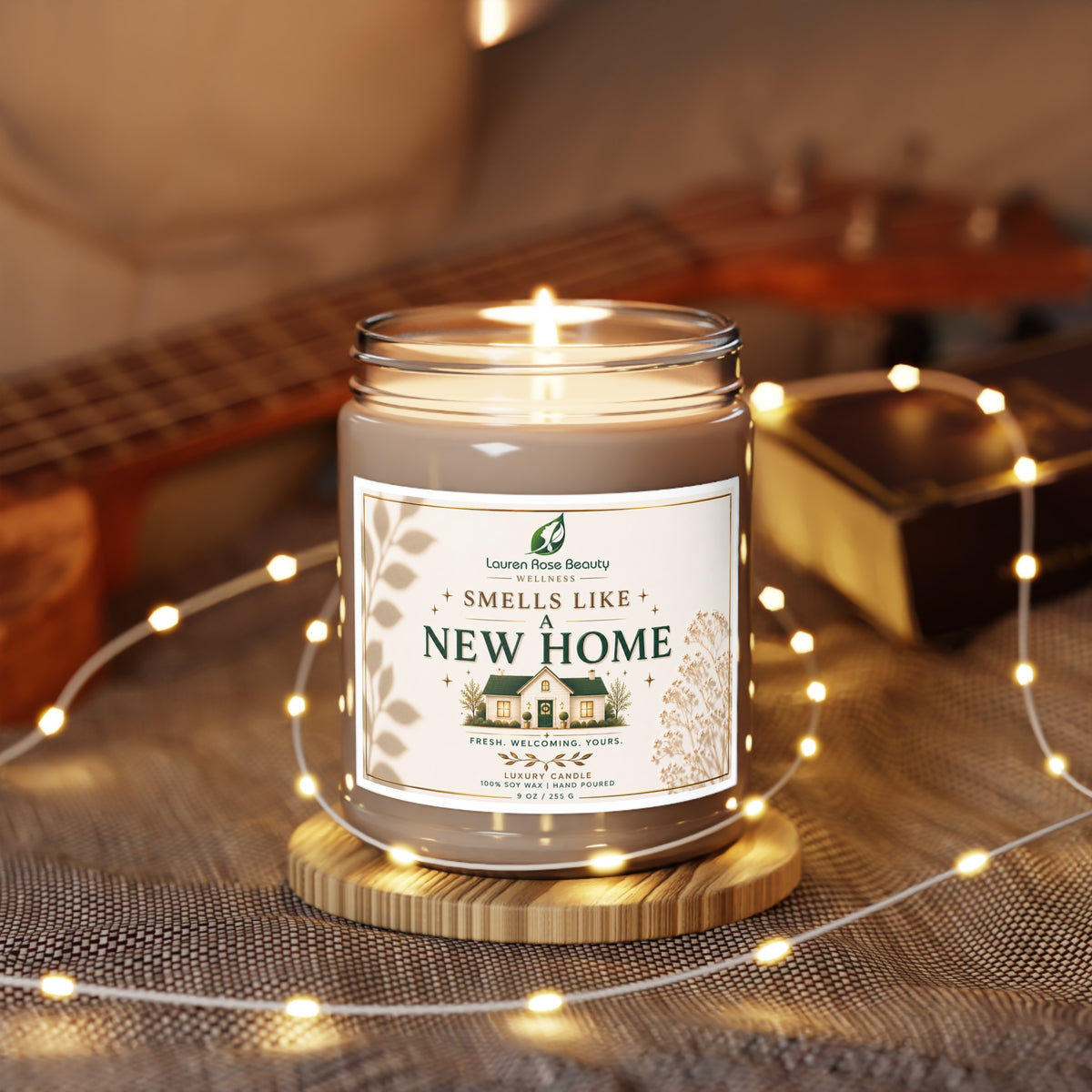 New Home Scented Soy Candle – 9oz "Smells Like New Home" Gift Jar