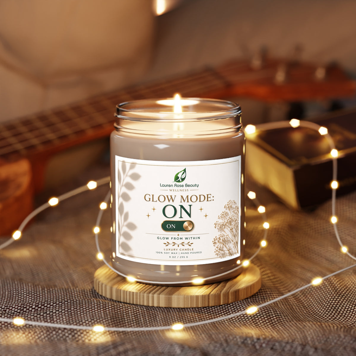 Glow Mode On — 9oz Soy Scented Candle (White Lid)