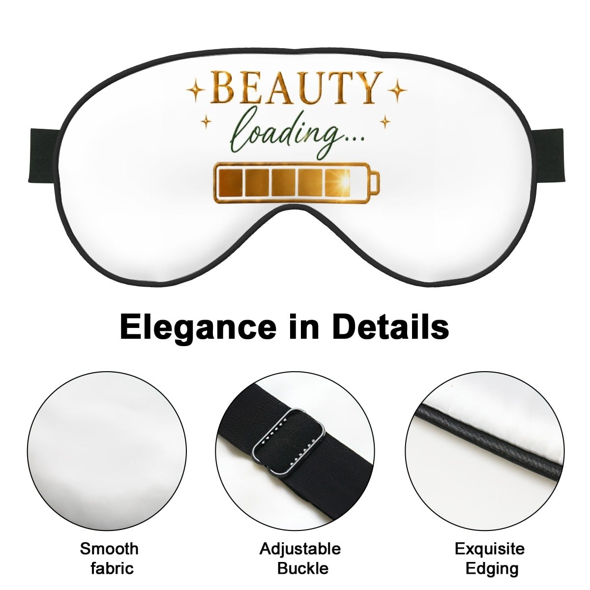 Silk Sleep Mask with adjustable band Beauty Loading